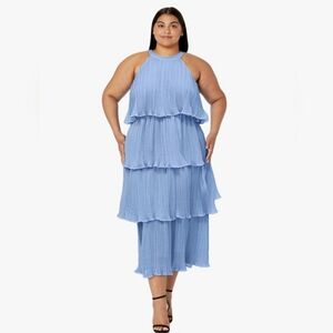 Elegant Blue Tiered Dress